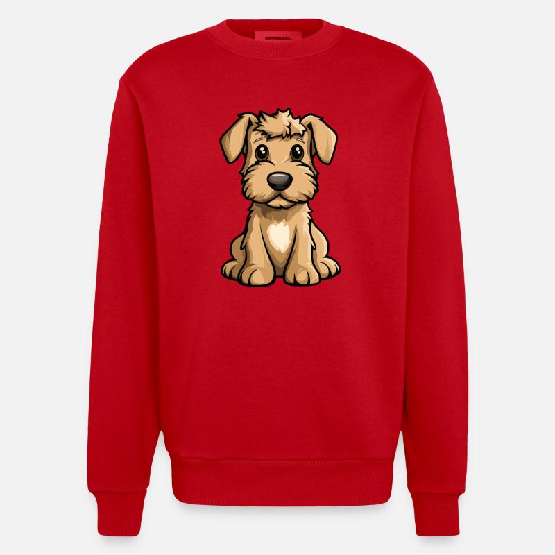 Airedale Terrier Chien Comique Bébé - Sweat bio épais oversize fabriqué en UE - rouge