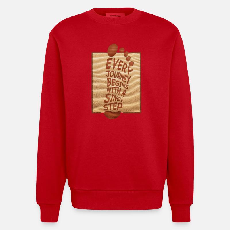 Vacances d’été à la plage Sable - Sweat bio épais oversize fabriqué en UE - rouge