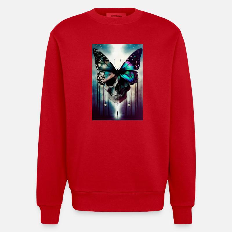 Thriller cover - Heavyweight Oversized Organic Crew Neck Made in EU - red