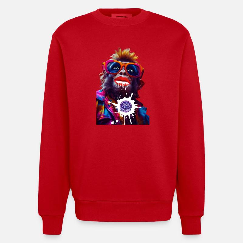 Tu fais vibrer mon monde - Sweat bio épais oversize fabriqué en UE - rouge