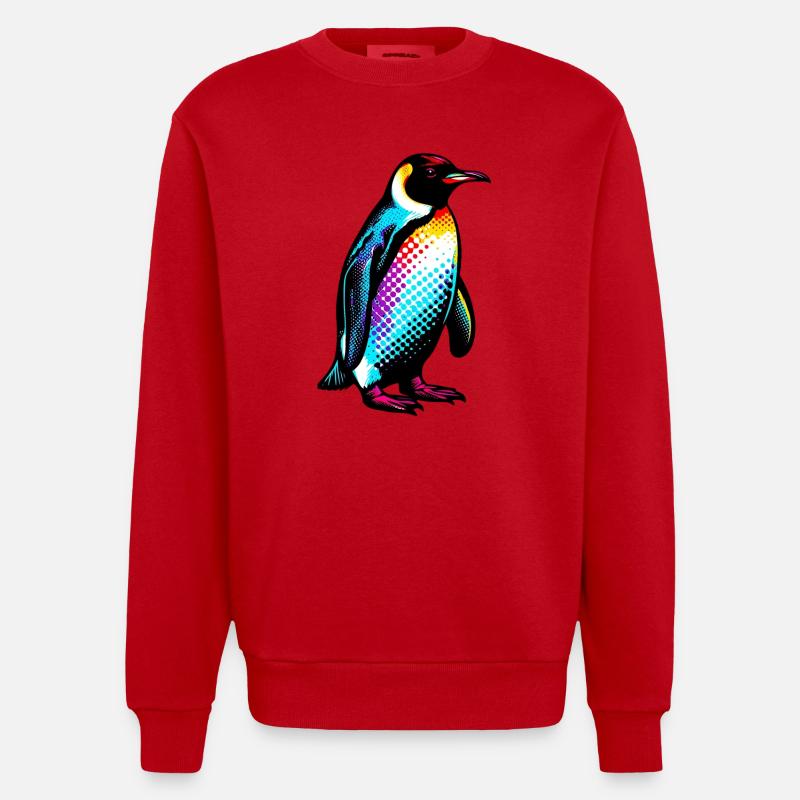 Pingouin - Sweat bio épais oversize fabriqué en UE - rouge