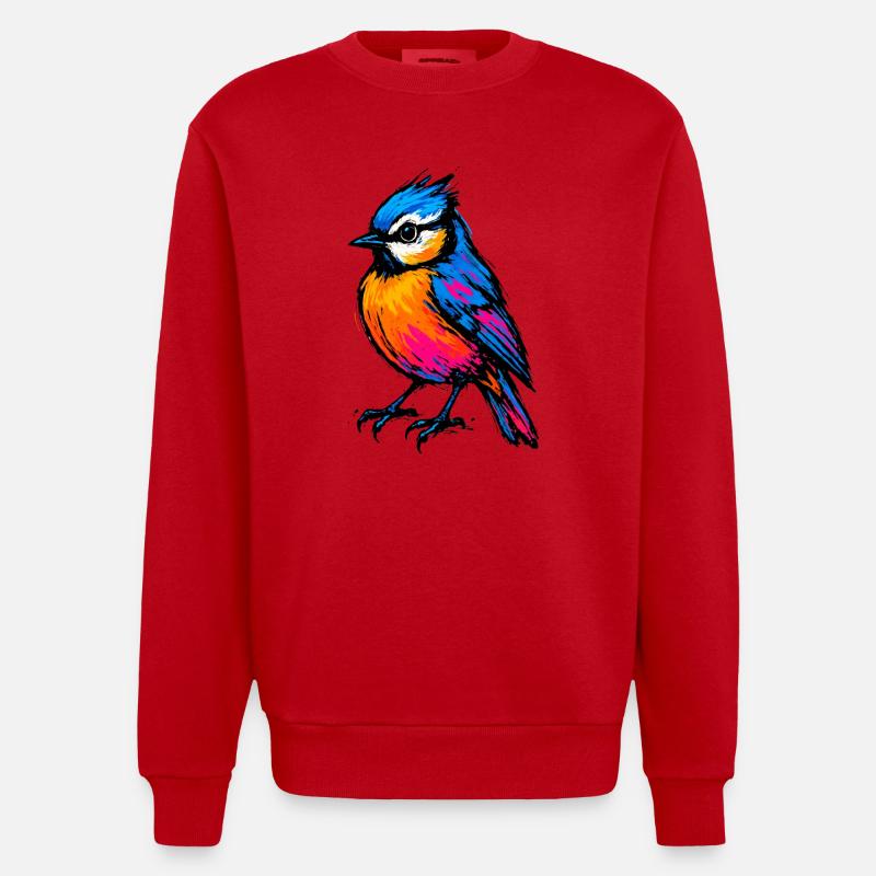 Pop Art: Der Farbausbruch - Heavyweight Oversized Organic Crew Neck Made in EU - Rot