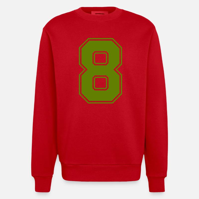 8 - Sweat bio épais oversize fabriqué en UE - rouge