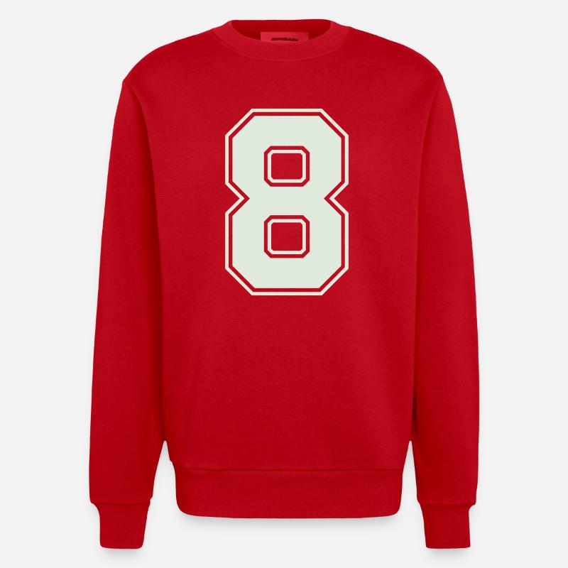 8 - Sweat bio épais oversize fabriqué en UE - rouge