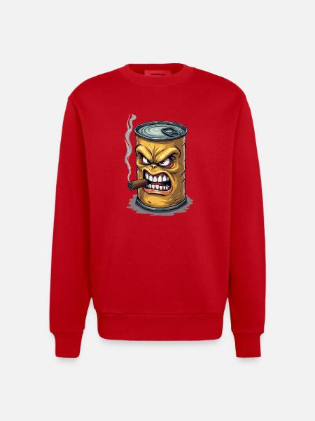Tin - Heavyweight Oversized Organic Crew Neck Made in EU - red
