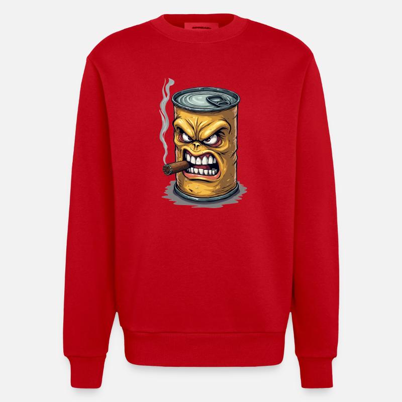 Tin - Heavyweight Oversized Organic Crew Neck Made in EU - red