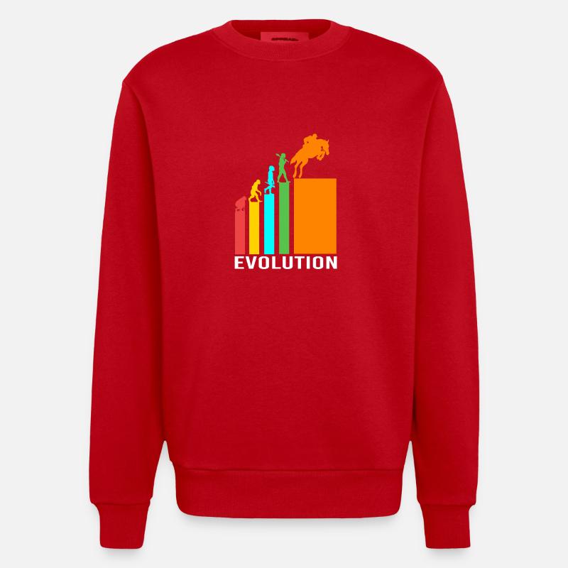 Saut d’obstacles Saut d’obstacles - Sweat bio épais oversize fabriqué en UE - rouge