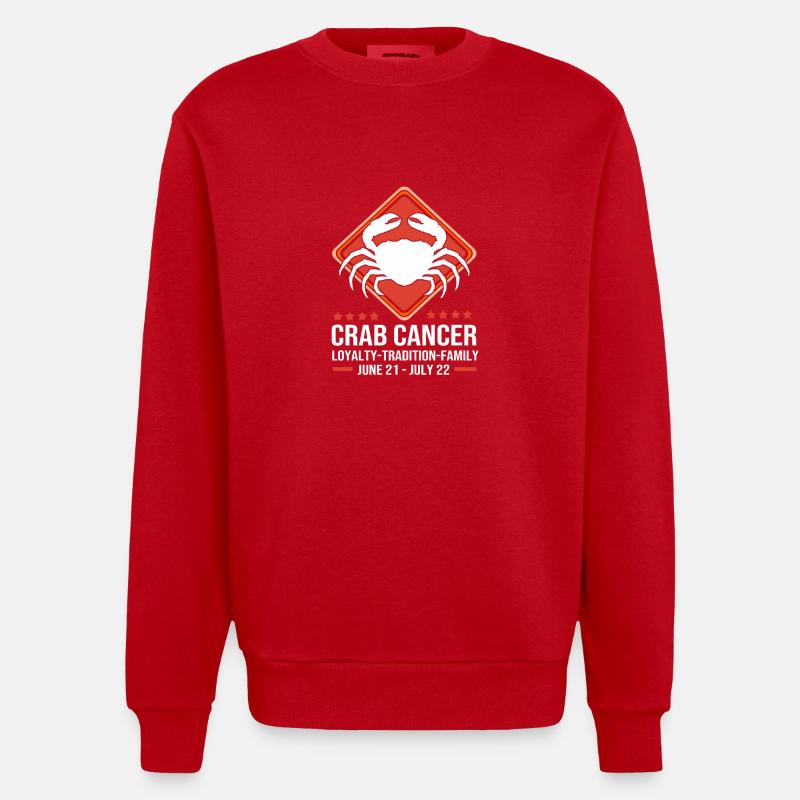 Krabbe - Heavyweight Oversized Organic Crew Neck Made in EU - Rot