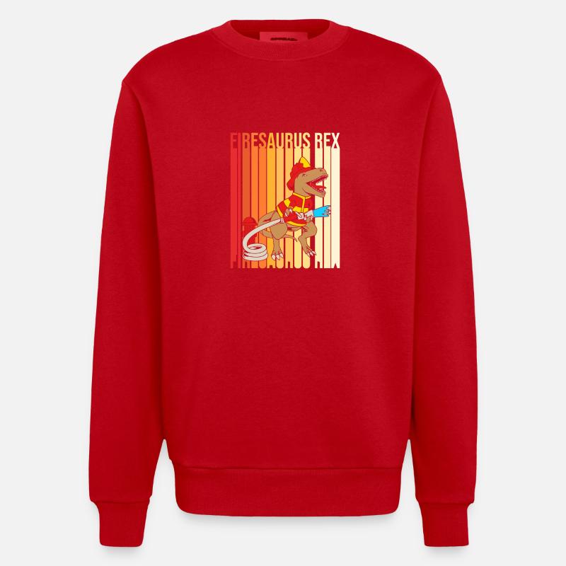 Pompier Pompier - Sweat bio épais oversize fabriqué en UE - rouge