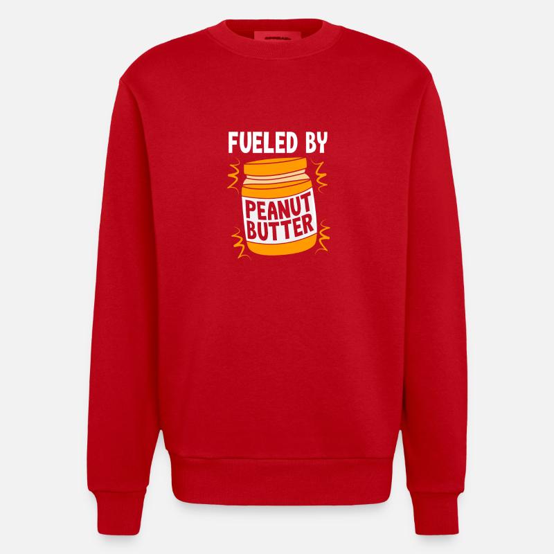 Pâte d’arachide - Sweat bio épais oversize fabriqué en UE - rouge