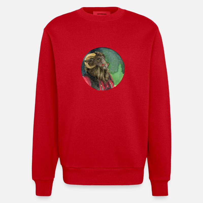 Schafbock - Heavyweight Oversized Organic Crew Neck Made in EU - Rot