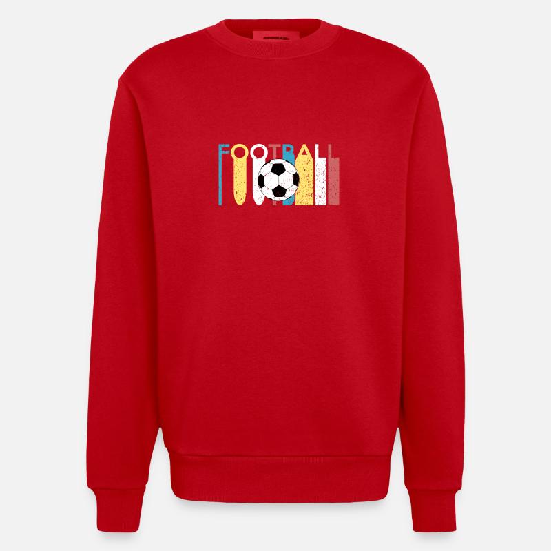 Fussball - Heavyweight Oversized Organic Crew Neck Made in EU - Rot