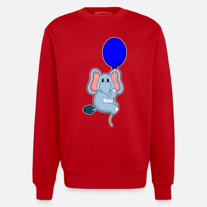 Ballon éléphant - Sweat bio épais oversize fabriqué en UE - rouge