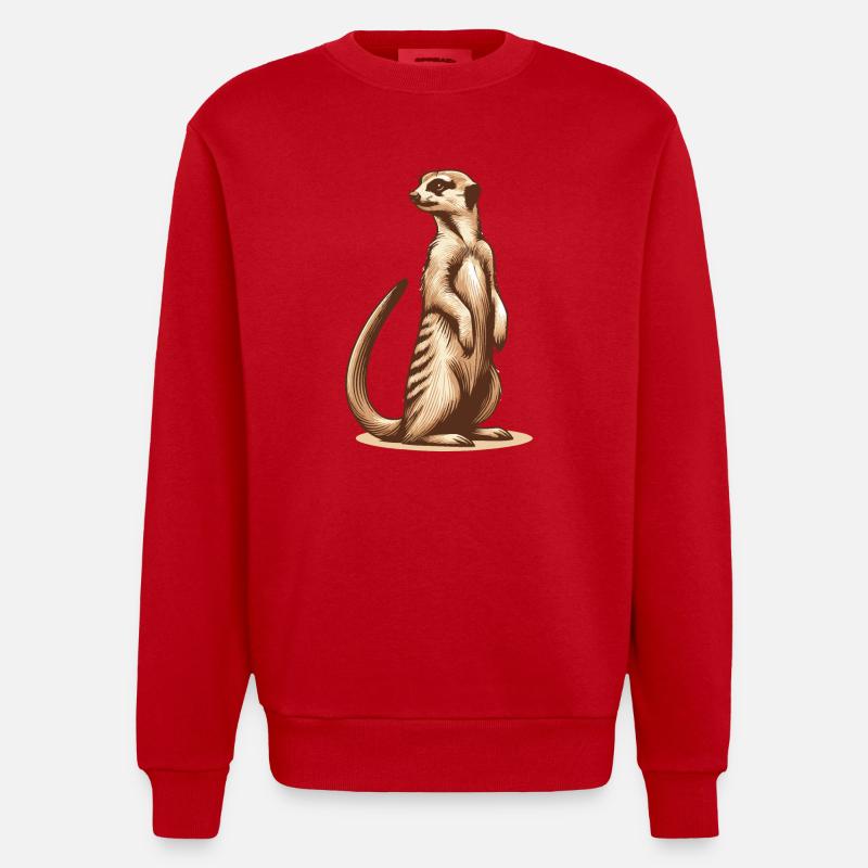 Suricate - Sweat bio épais oversize fabriqué en UE - rouge