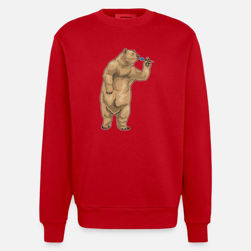 Fléchette d’ours Fléchette - Sweat bio épais oversize fabriqué en UE - rouge