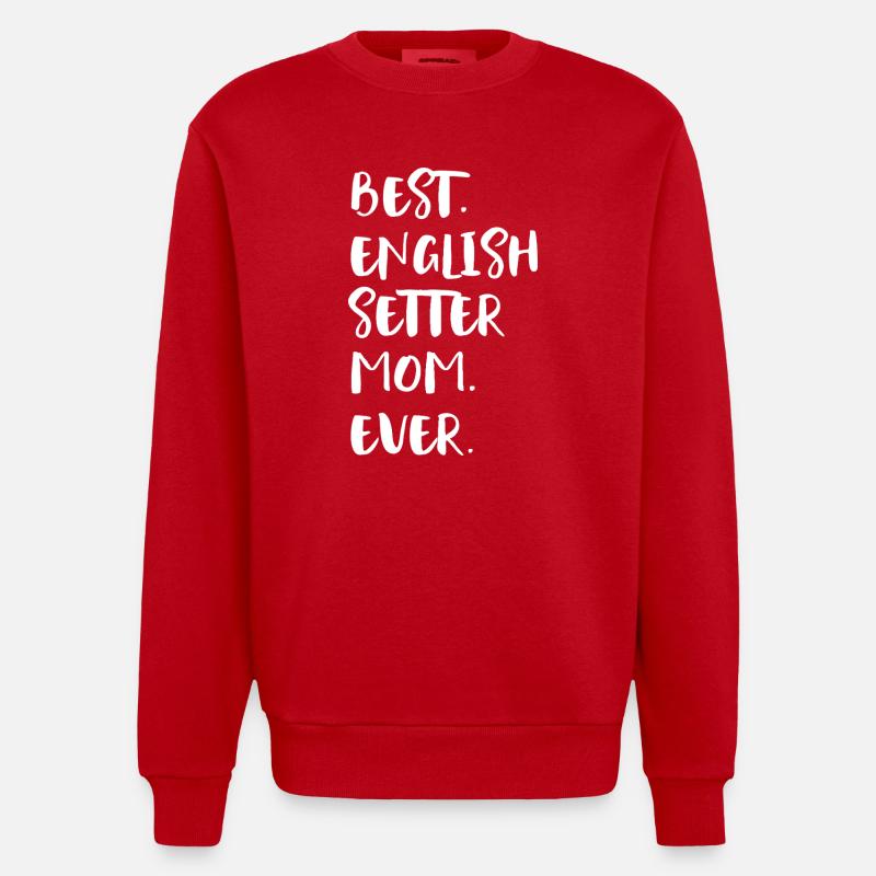 Setter anglais Setter Englischer Setter - Sweat bio épais oversize fabriqué en UE - rouge