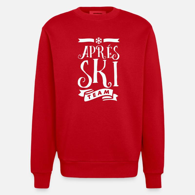 Équipe Après Ski - Sweat bio épais oversize fabriqué en UE - rouge