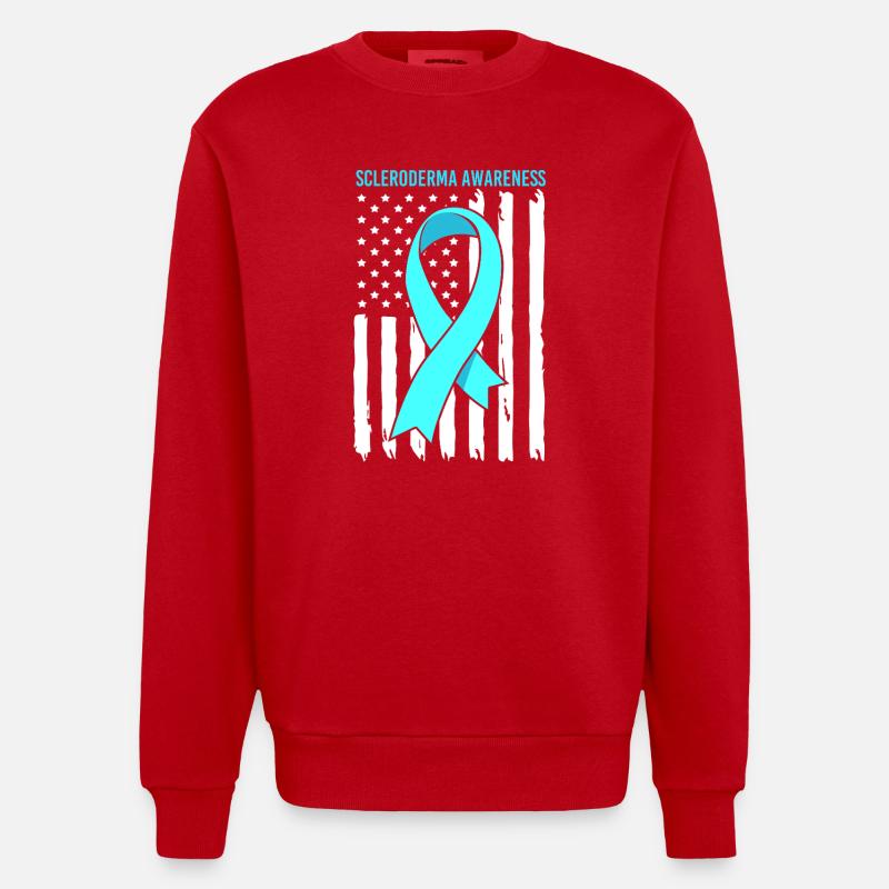 Scleroderma - Heavyweight Oversized Organic Crew Neck Made in EU - red