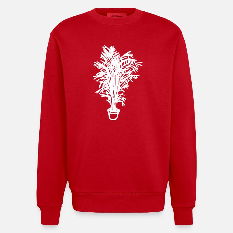 Topfpflanze, Geschenk, Geschenkidee - Heavyweight Oversized Organic Crew Neck Made in EU - Rot