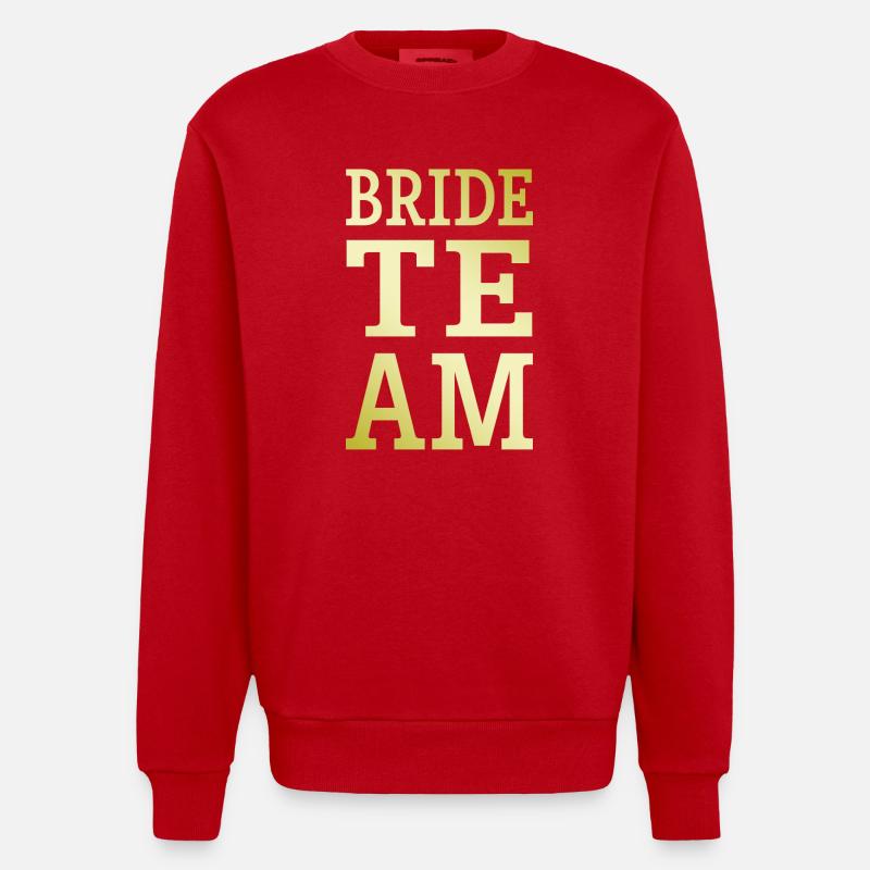 Équipe de la mariée - Sweat bio épais oversize fabriqué en UE - rouge