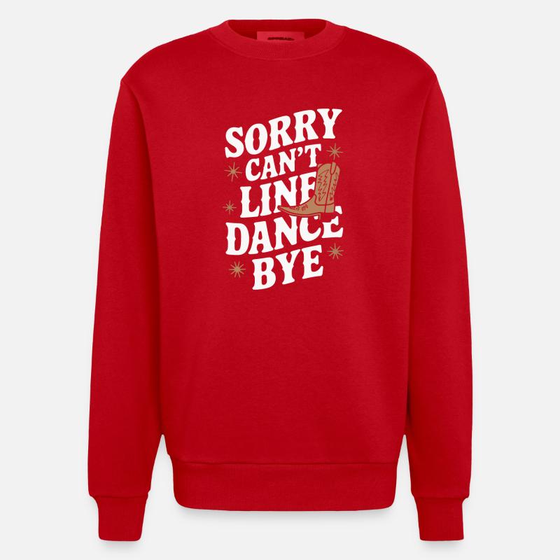 Danse en ligne Danseurs - Sweat bio épais oversize fabriqué en UE - rouge