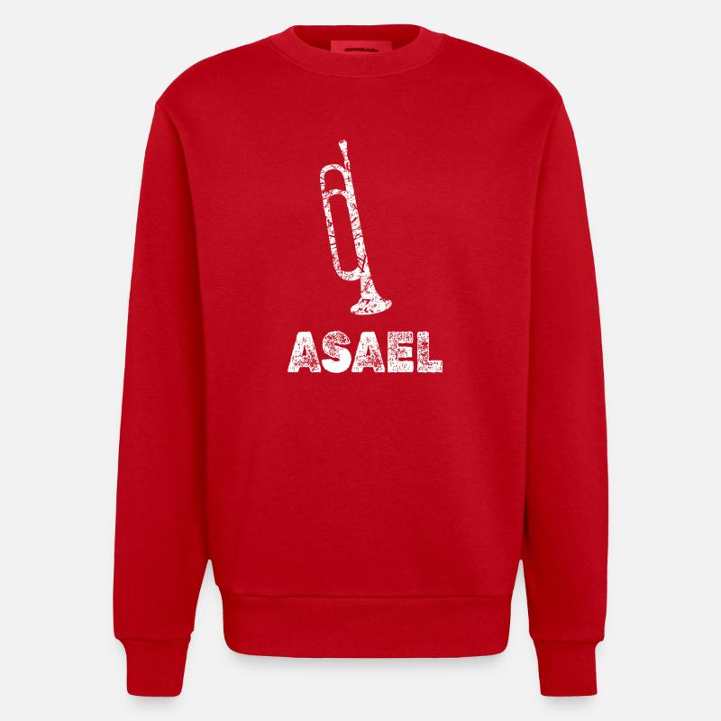 Asael als Blasmusik - Heavyweight Oversized Organic Crew Neck Made in EU - Rot