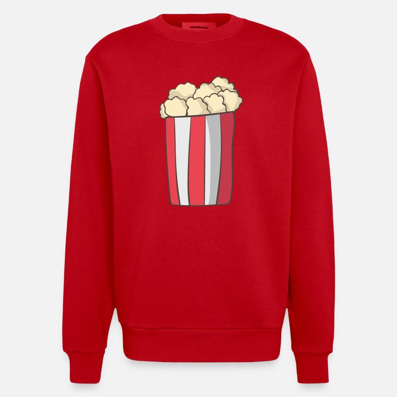pop-corn - Sweat bio épais oversize fabriqué en UE - rouge