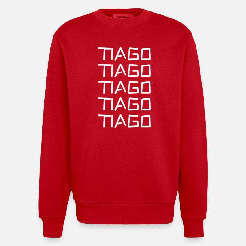 Tiago en tant que célibataire - Sweat bio épais oversize fabriqué en UE - rouge