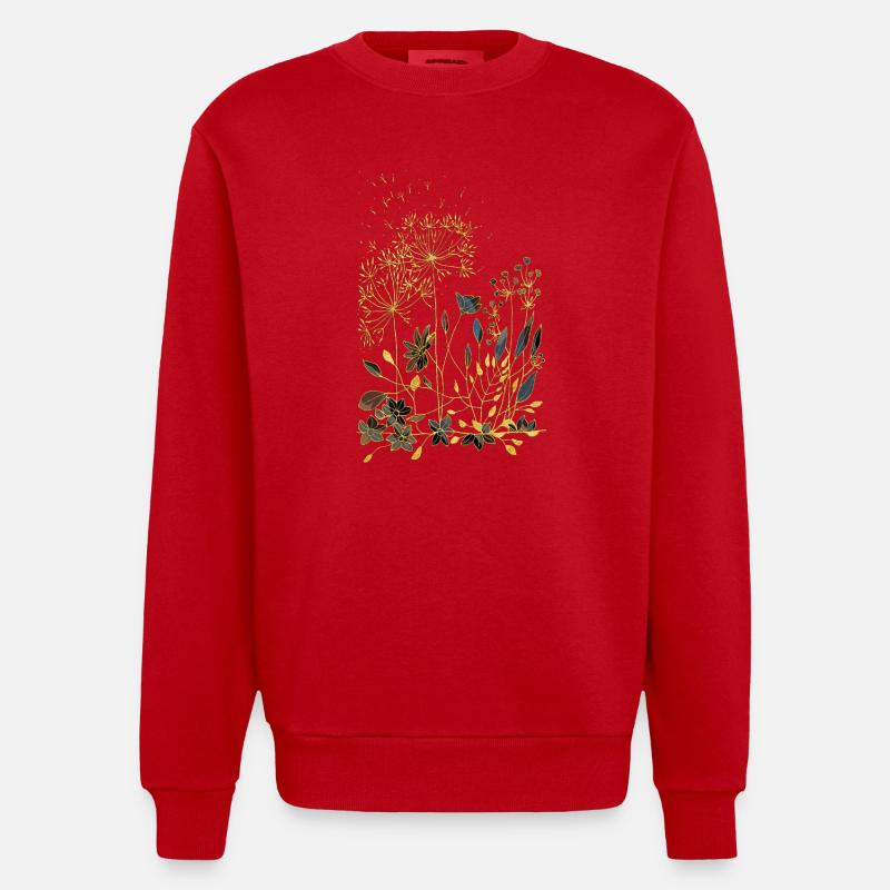 Fleur - Sweat bio épais oversize fabriqué en UE - rouge