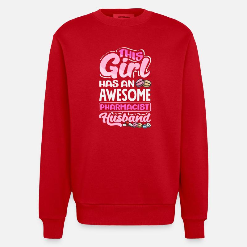 Dieses Mädchen Hat Einen Großartigen - Heavyweight Oversized Organic Crew Neck Made in EU - Rot