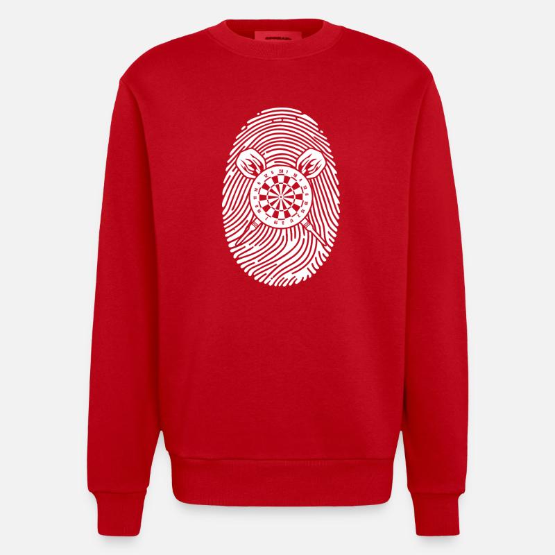 Joueur de fléchettes Fléchettes - Sweat bio épais oversize fabriqué en UE - rouge