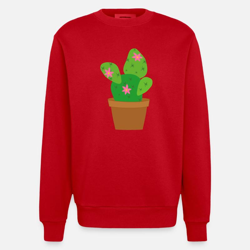 cactus - Sweat bio épais oversize fabriqué en UE - rouge