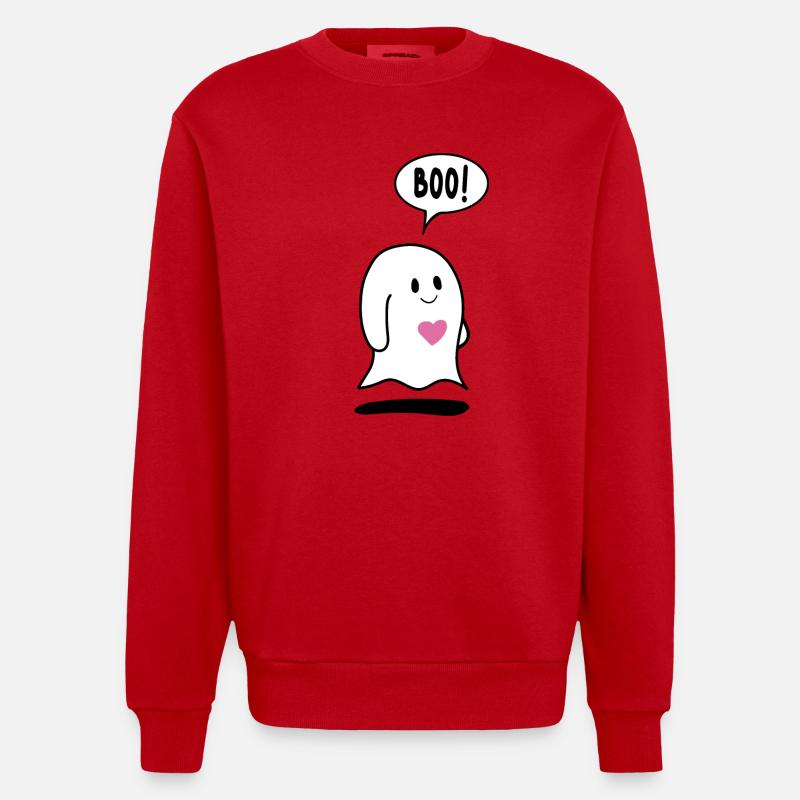Kleiner Geist, Geist mit Herz - Heavyweight Oversized Organic Crew Neck Made in EU - Rot