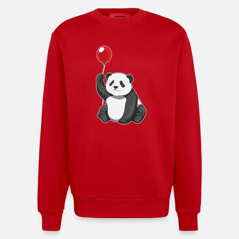 Ballon Panda - Sweat bio épais oversize fabriqué en UE - rouge