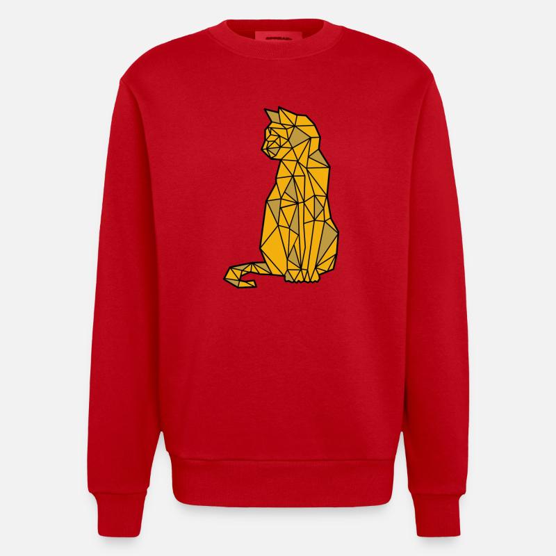 Chat Chat Chemise Chat Chat Propriétaire - Sweat bio épais oversize fabriqué en UE - rouge