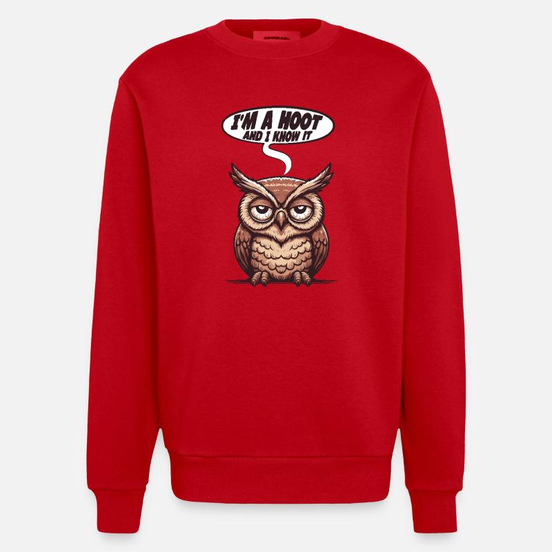 Joker - Sweat bio épais oversize fabriqué en UE - rouge