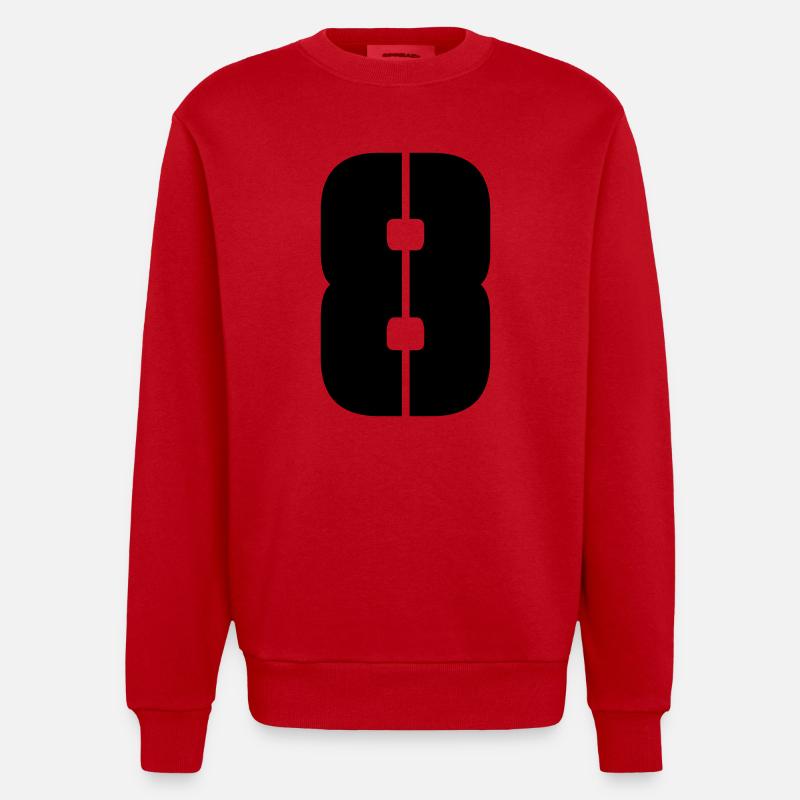 8 - Sweat bio épais oversize fabriqué en UE - rouge