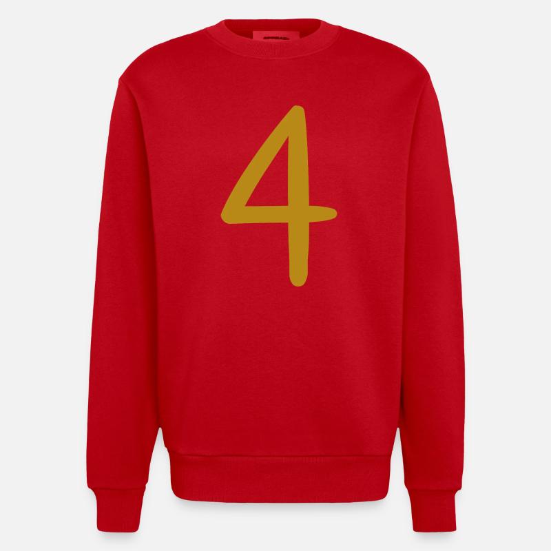 4 - Sweat bio épais oversize fabriqué en UE - rouge
