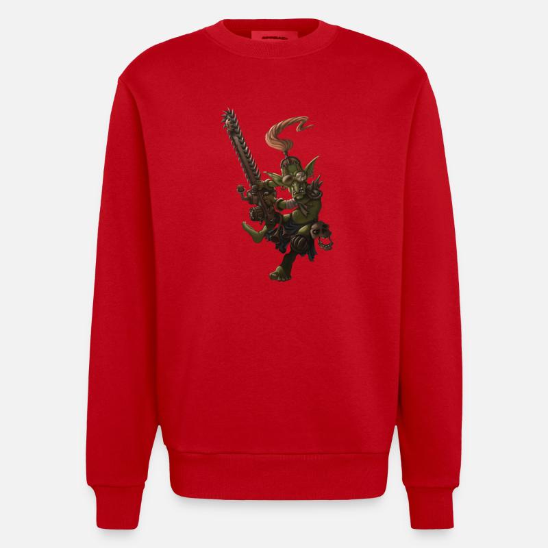 chainsaw kobold - Heavyweight Oversized Organic Crew Neck Made in EU - Rot