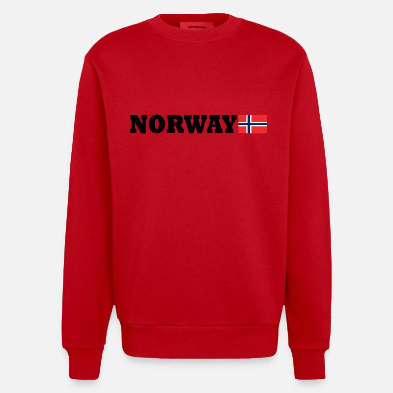 Norvège - Sweat bio épais oversize fabriqué en UE - rouge