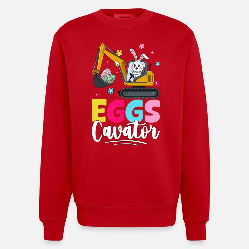 Eier Kavator - Heavyweight Oversized Organic Crew Neck Made in EU - Rot