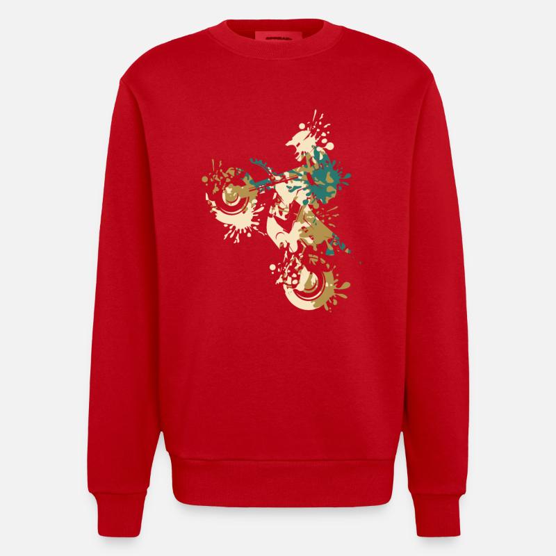Éclaboussure de motocross - Sweat bio épais oversize fabriqué en UE - rouge