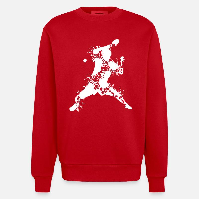 Ping-ping-en-ping cool - Sweat bio épais oversize fabriqué en UE - rouge