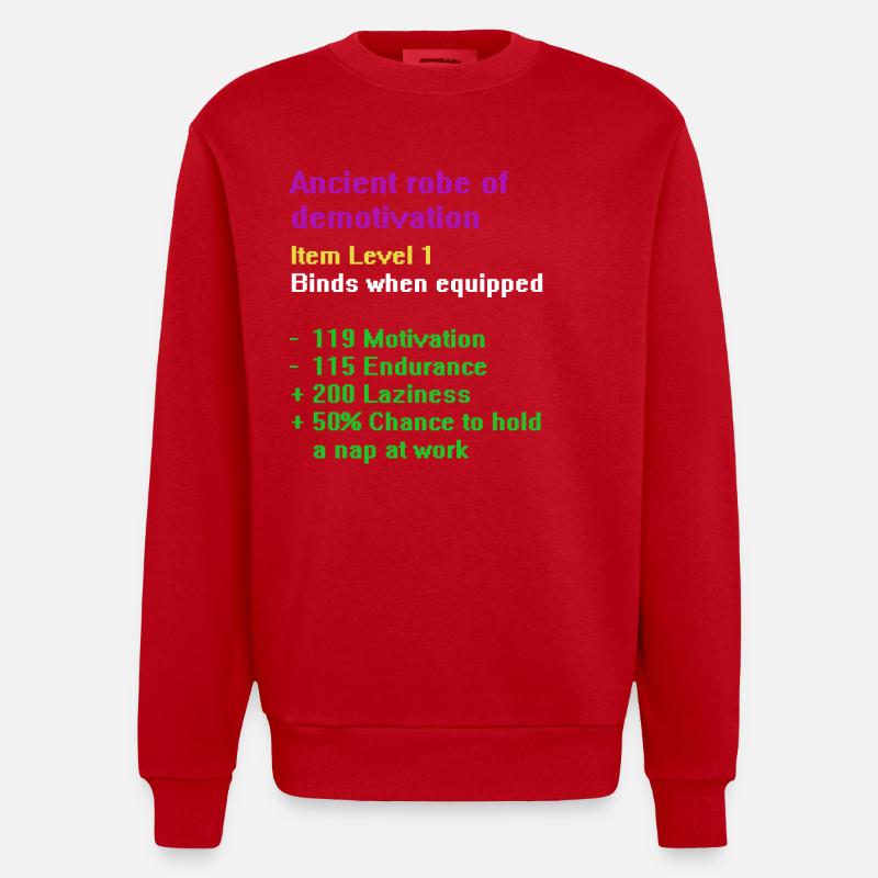 Robe der Demotivation - Heavyweight Oversized Organic Crew Neck Made in EU - Rot