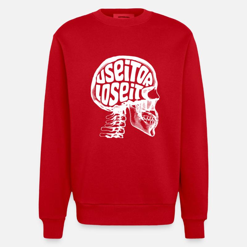 Utilisez-le ou perdez-le - Sweat bio épais oversize fabriqué en UE - rouge