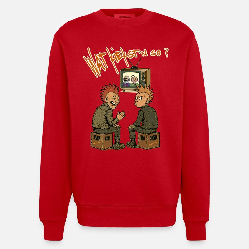 Marx & Moritz - Heavyweight Oversized Organic Crew Neck Made in EU - Rot