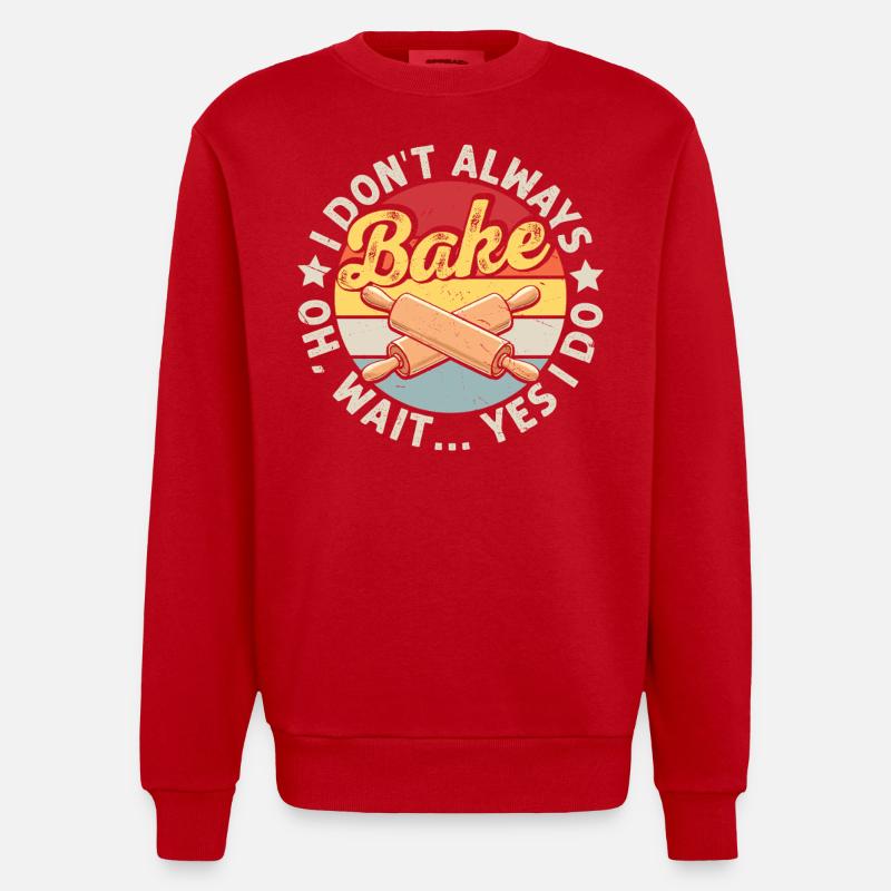 Backen - Heavyweight Oversized Organic Crew Neck Made in EU - Rot