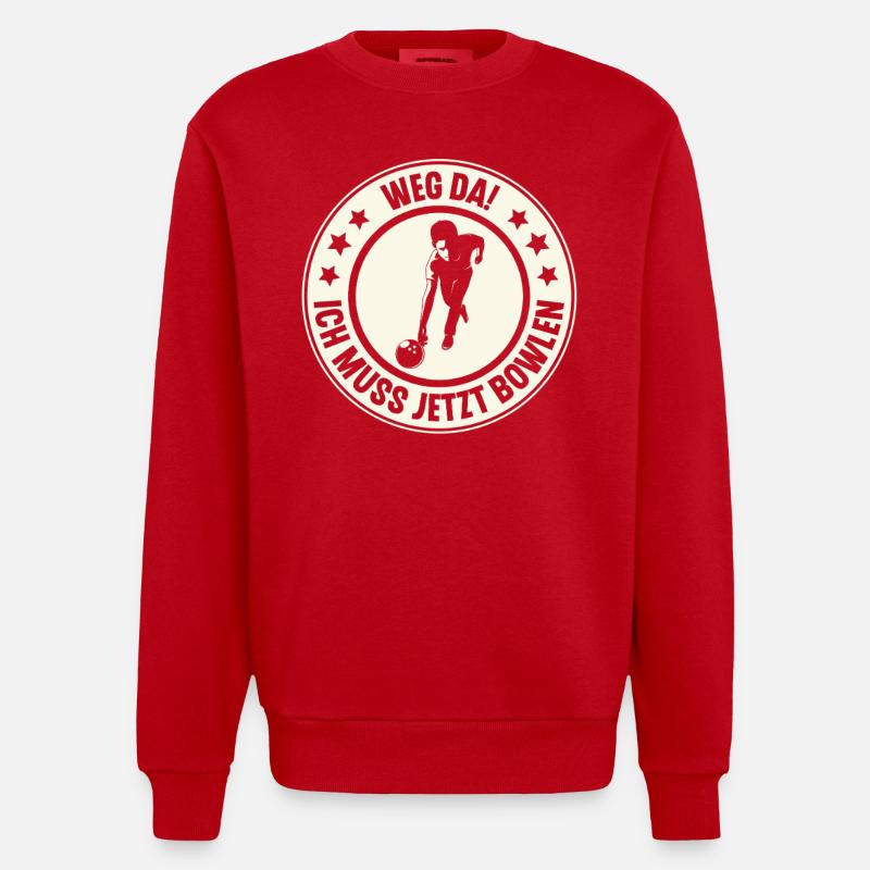 Bowling - Heavyweight Oversized Organic Crew Neck Made in EU - Rot