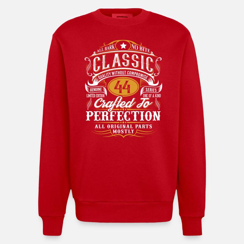 44e anniversaire - Sweat bio épais oversize fabriqué en UE - rouge