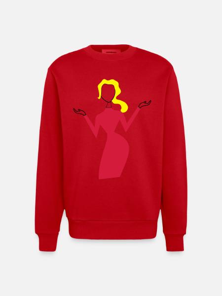 frau - Heavyweight Oversized Organic Crew Neck Made in EU - Rot